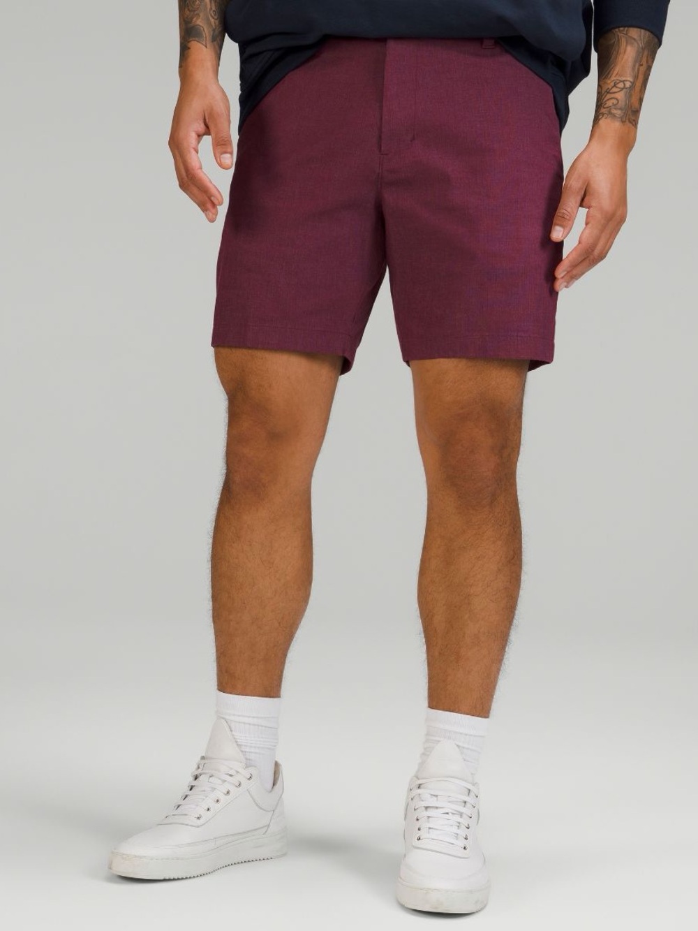 lululemon athletica Men's Flat-Front Shorts in Deep Wine